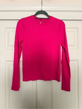 Women's Long Sleeve Crewneck Performance Tee - Hot Pink